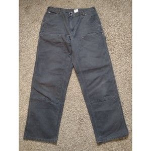 Sorel Pants Men Canvas Carpenter Straight Leg Pants 36 Gray Reinforced Knees BB